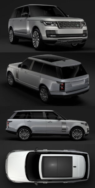 2018路虎揽胜Range Rover Vogue SE LWB L405 SUV汽车3D模型（OBJ,FBX,MAX）
