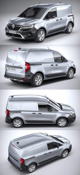 2021雷诺Renault Kangoo商用车3D模型（OBJ,FBX,MAX,C4D,LWO）