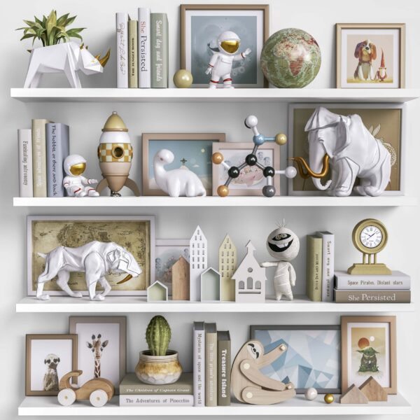 包含宇航员 飞船 犀牛大象工艺品等的儿童玩具和装饰组合3D模型（FBX,MAX）