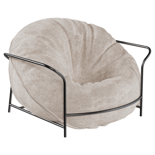 Nobonobo Uni蓬松布艺软垫单人沙发3D模型（OBJ,FBX,MAX）