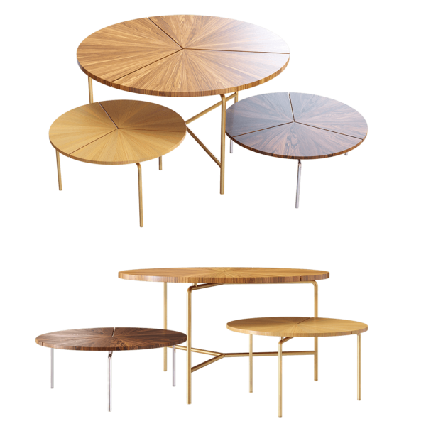 BassamFellows圆形咖啡桌 茶几3D模型（OBJ,FBX,MAX）