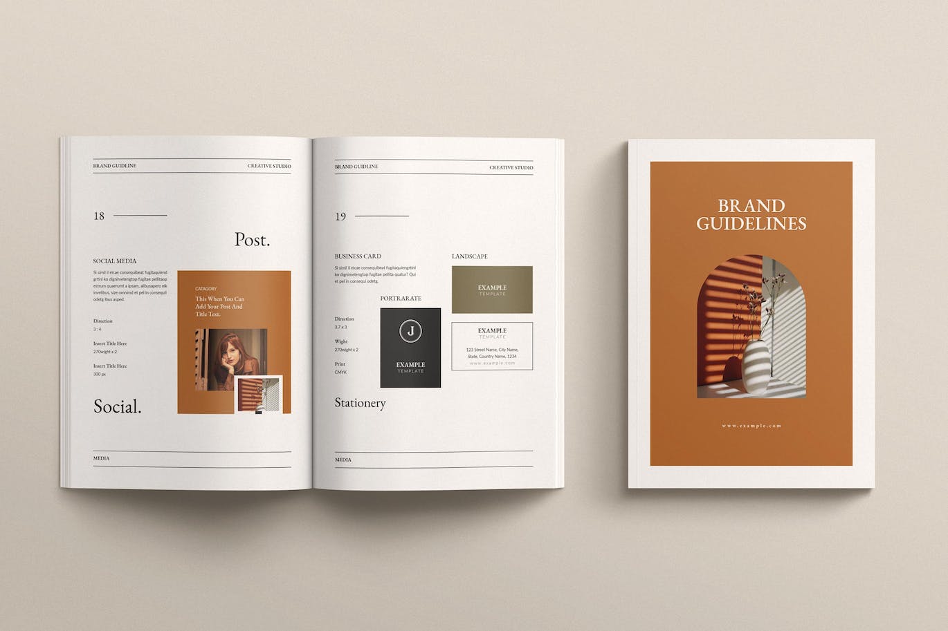 🔴时尚高端优雅的专业品牌指南宣传册画册品牌战略手册设计模板