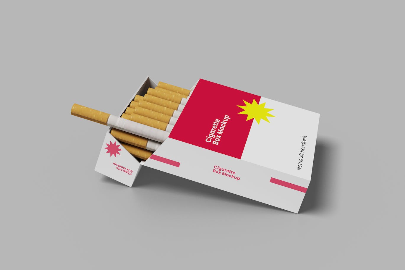 香烟盒品牌包装设计样机 (PSD,PDF)