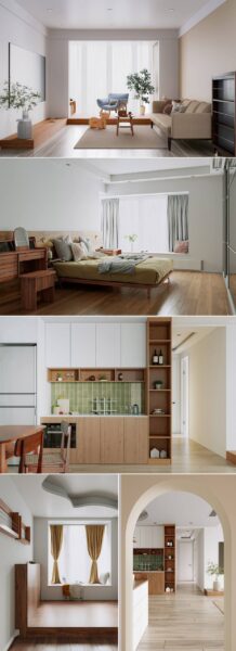 公寓内部设计 客厅卧室餐厅设计 客厅卧室餐厅场景3D模型（MAX）