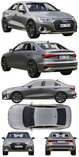 2021奥迪Audi A3 Limousine汽车3D模型（FBX,MAX）