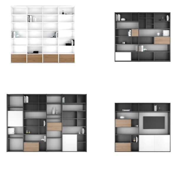 BoConcept Copenhagen组合书柜展示柜系列3D模型（OBJ,FBX,MAX）