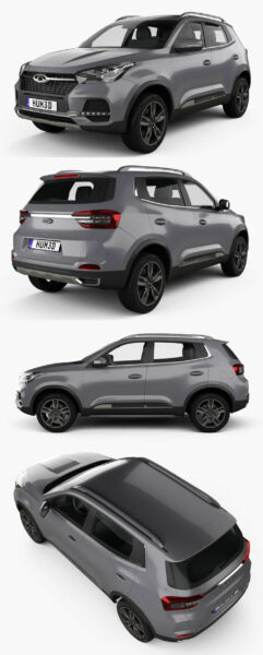 2022奇瑞Chery Tiggo 4 RU spec SUV汽车3D模型（OBJ,FBX,MAX,C4D,LWO）