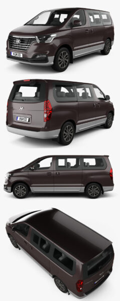 2020款现代Hyundai Grand Starex TQ商务车3D模型（OBJ,FBX,MAX,C4D,LWO）