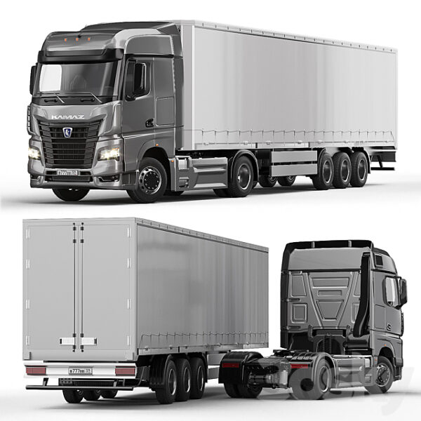 KAMAZ 54901卡车3D模型（OBJ,FBX,MAX,C4D,LWO）