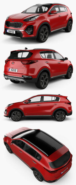 2019款起亚Kia Sportage GT-line SUV汽车3D模型（OBJ,FBX,MAX,C4D,LWO）