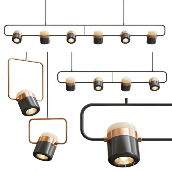 Ling PL6-4-1线性吊灯3D模型（OBJ,MAX）