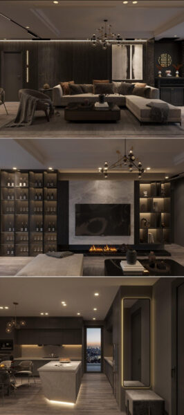 客厅和餐厅设计 客厅餐厅场景3D模型（MAX）