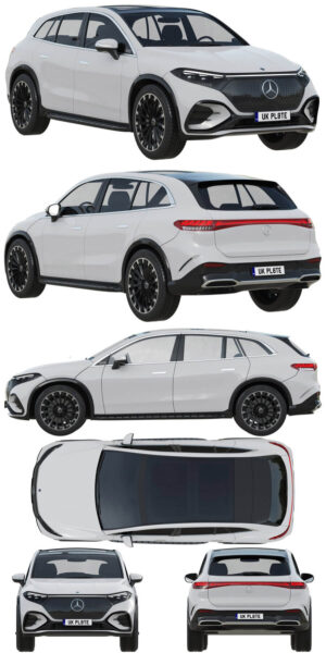 2023奔驰Mercedes Benz EQS SUV汽车3D模型（OBJ,FBX,MAX,C4D,LWO）