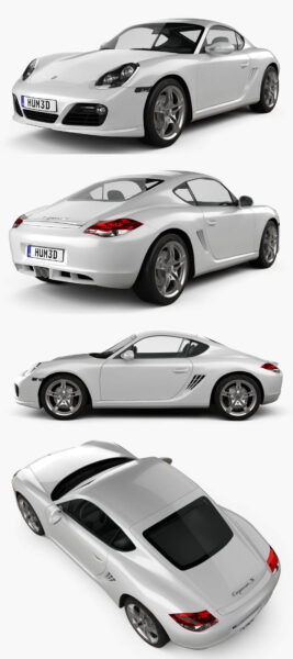 2014保时捷Porsche Cayman S跑车3D模型（OBJ,FBX,MAX,C4D,LWO）