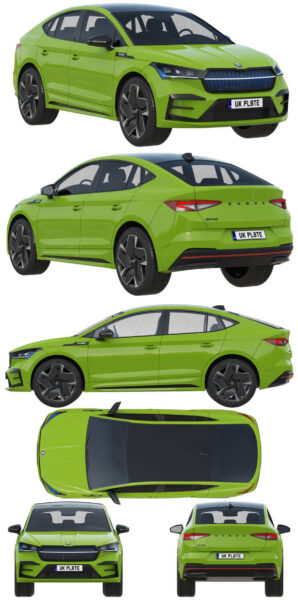斯科达Skoda Enyaq Coupe RS iV汽车3D模型（OBJ,FBX,MAX,C4D,LWO）