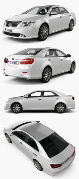 2014丰田凯美瑞Toyota Camry汽车3D模型（OBJ,FBX,MAX,C4D,LWO）