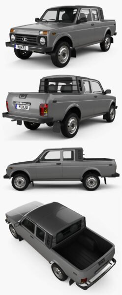 2015 VAZ Lada Niva 4×4 2329皮卡车3D模型（OBJ,FBX,MAX,C4D,LWO）