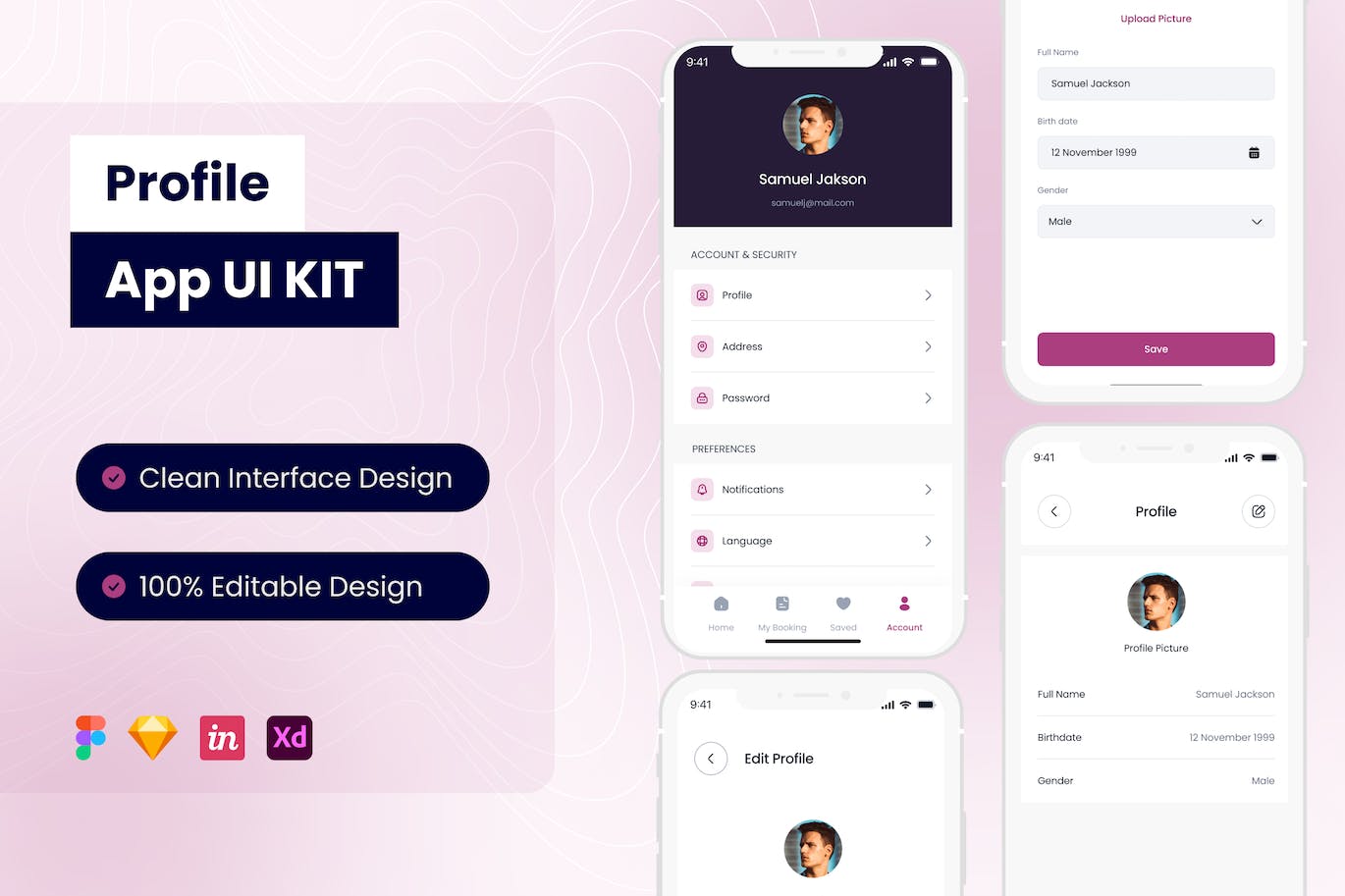 配置移动应用 APP UI KIT (FIG,SKETCH,XD)