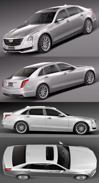 2016凯迪拉克Cadillac CT6汽车3D模型（OBJ,FBX,MAX,C4D,LWO）