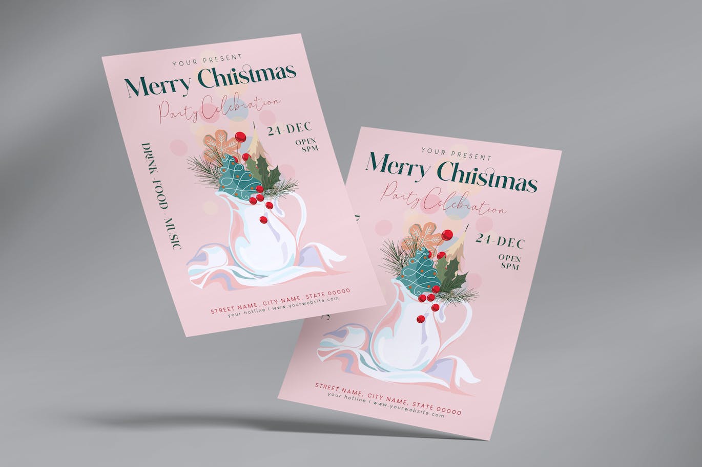 圣诞节庆祝海报传单设计素材 (AI,EPS,JPG,PNG)