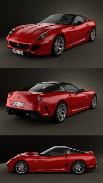 2011法拉利Ferrari 599 GTO跑车3D模型（OBJ,FBX,MAX,C4D,LWO）