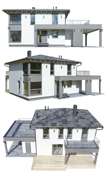 德国房屋 住宅 两层建筑3D模型（OBJ,FBX,MAX）