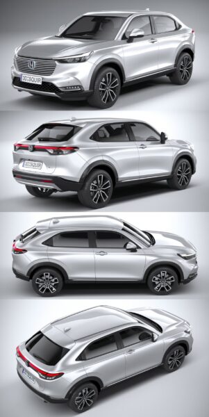 2022本田Honda HR V SUV汽车3D模型（OBJ,FBX,MAX,C4D,LWO）