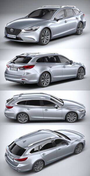 2020马自达Mazda 6 Wagon汽车3D模型（OBJ,FBX,MAX,C4D,LWO）