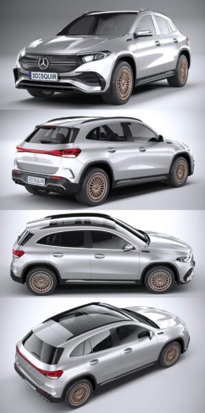 2022奔驰Mercedes Benz EQA SUV汽车3D模型（OBJ,FBX,MAX,C4D,LWO）