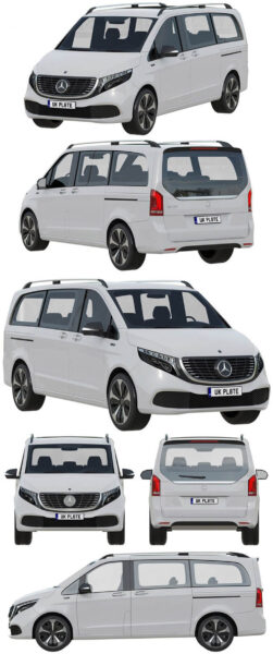 奔驰Mercedes Benz EQV MPV汽车3D模型（OBJ,FBX,MAX,C4D,LWO）