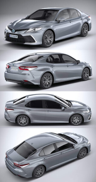 2021丰田凯美瑞Toyota Camry Hybrid SE汽车3D模型（OBJ）
