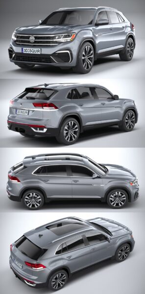 2021大众途昂Volkswagen Atlas Cross Sport R Line SUV汽车3D模型（OBJ,FBX,MAX,C4D,LWO）