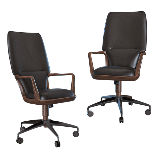 Ceccotti Collezioni Vossia系列高靠背办公转椅3D模型（OBJ,FBX,MAX）