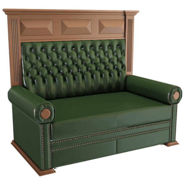 Furman Stalinsky一体式高靠背双人沙发3D模型（OBJ,FBX,MAX）