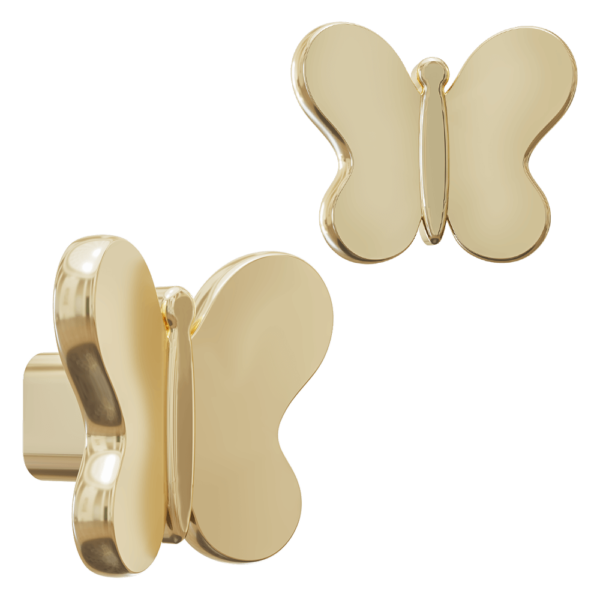 PullCast蝴蝶形金属抽屉拉手3D模型（OBJ,FBX,MAX）