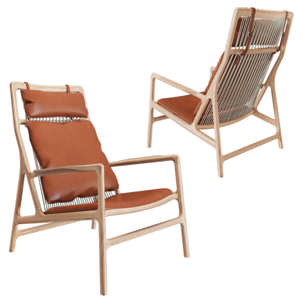 Gazzda Dedo编织靠背休闲椅3D模型（OBJ,FBX,MAX）