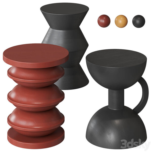 AM PM边桌 边几3D模型（FBX,MAX）