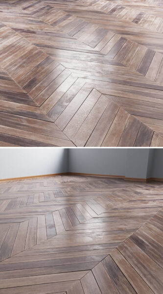 陈年印茄木木地板3D模型（OBJ,MAX）