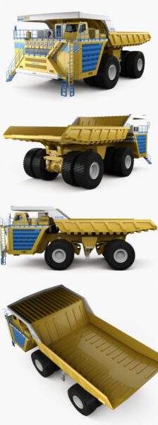 2013款别拉斯BelAZ 75710自卸卡车3D模型（OBJ,FBX,MAX,C4D,LWO）