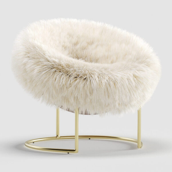 Coco Republic Cave长毛休闲椅 单人沙发3D模型（OBJ,MAX）