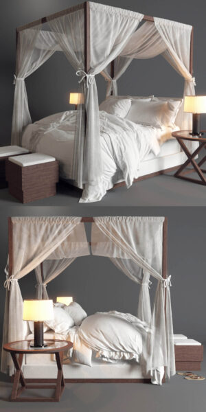 Ralph Lauren Desert架子床3D模型（FBX,MAX）