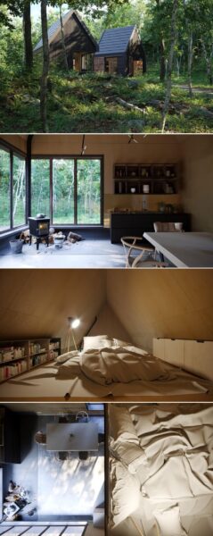 森林木屋室内和室外场景3D模型（MAX）