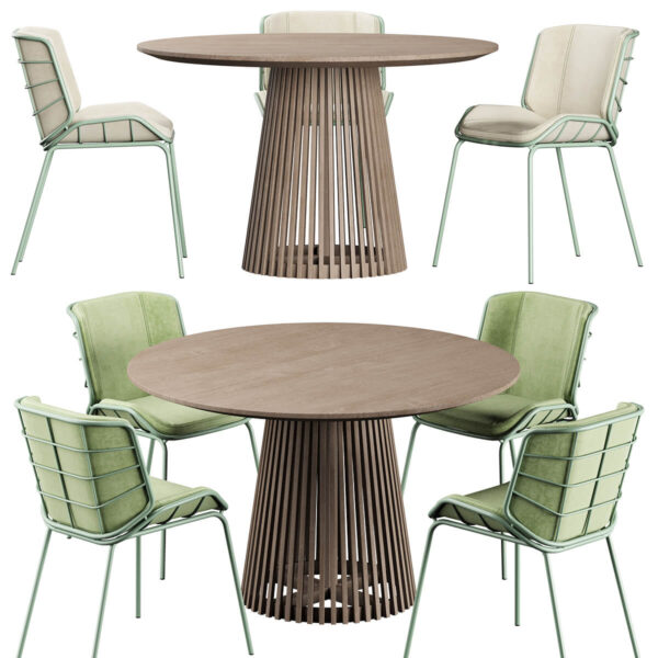 Irune Ola Forma圆桌和Traba Giacomo Cattani椅子3D模型（FBX,MAX）