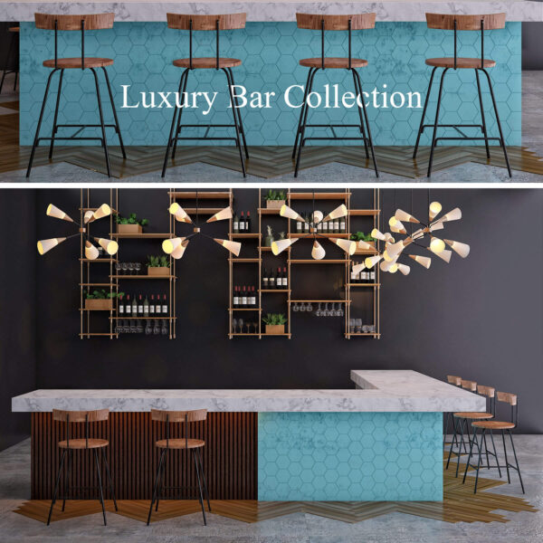 豪华酒吧吧台 精致吧台3D模型（OBJ,MAX）