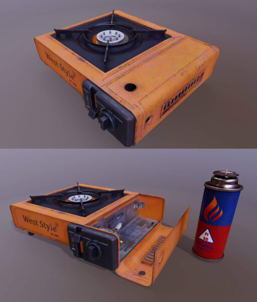 便携式燃气灶3D模型（OBJ,FBX,MAX）