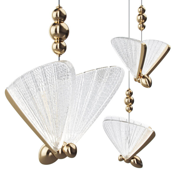 Warren House BYSE P蝴蝶吊灯3D模型（OBJ,MAX）