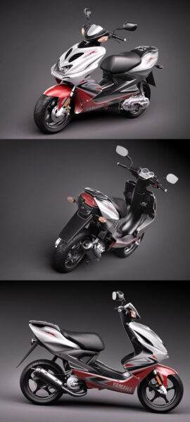 Yamaha Aerox R摩托车3D模型（OBJ,FBX,MAX）