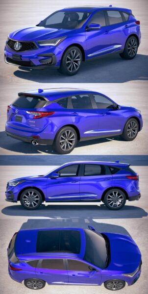 2019讴歌Acura RDX SUV汽车3D模型（OBJ,FBX,MAX）