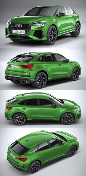 2020奥迪Audi RS Q3 Sportback SUV汽车3D模型（OBJ,FBX,MAX,C4D,LWO）