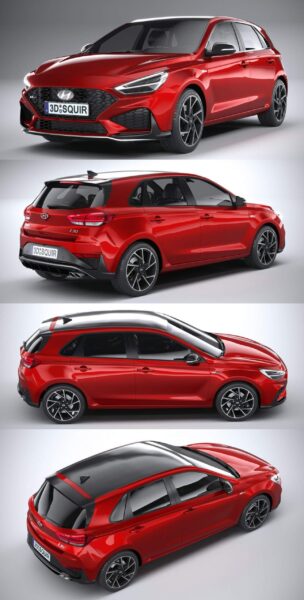 2020现代Hyundai I30 N-line SUV汽车3D模型（OBJ,FBX,MAX）